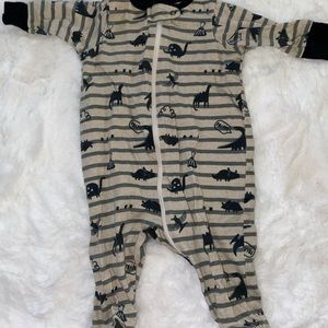 2 newborn gerber organic Dino footies